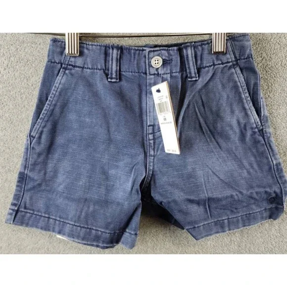 Polo Ralph Lauren Chino Shorts Unisex Kids 6X Navy Belt Loops Zip Fly Closure - Picture 2 of 15